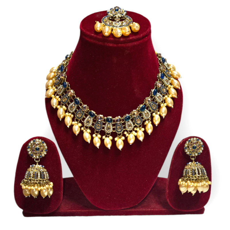 Wedding Collection Reverse AD Necklace| Reverse AD Wedding Jewelry| Traditional Reverse AD Necklace - Image 5