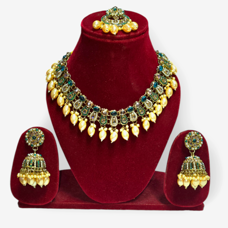 Wedding Collection Reverse AD Necklace| Reverse AD Wedding Jewelry| Traditional Reverse AD Necklace - Image 6