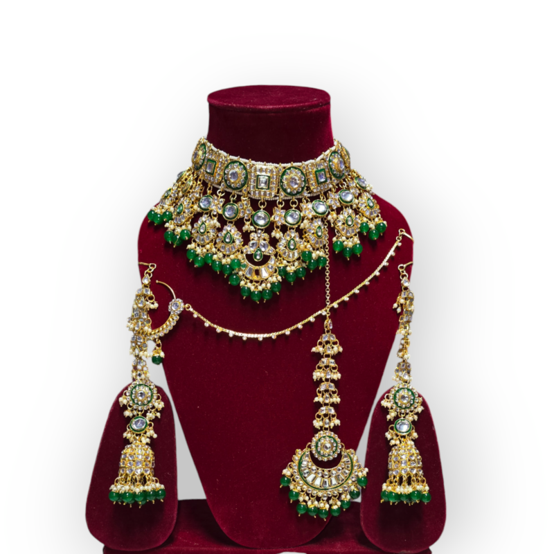 Wedding collection necklace| Choker Necklace | Bridal reverse ad necklace | Kundan Choker | Pearl Necklace - Image 4