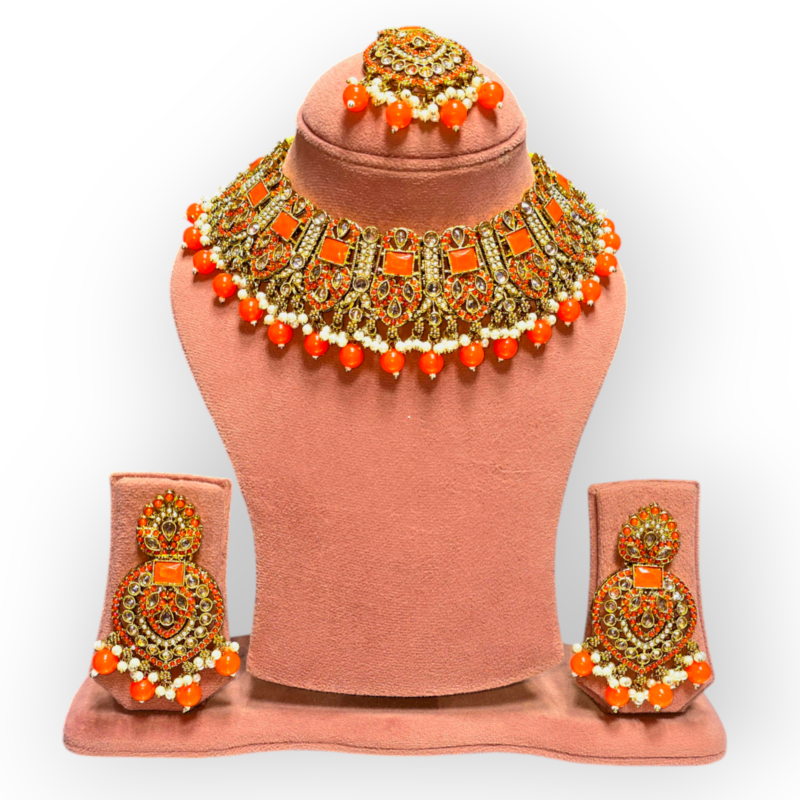 Elegant Antique Pakistani necklace Set/Pakistani bridal set with Jhoomer/ Passa/high quality jewelry - Image 5