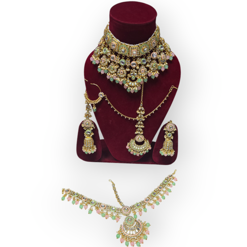 Wedding collection necklace| Choker Necklace | Bridal reverse ad necklace | Kundan Choker | Pearl Necklace - Image 8