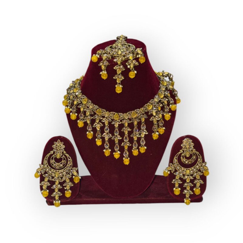 Wedding Collection Reverse AD Necklace| Reverse AD Wedding Jewelry| Traditional Reverse AD Necklace - Image 9