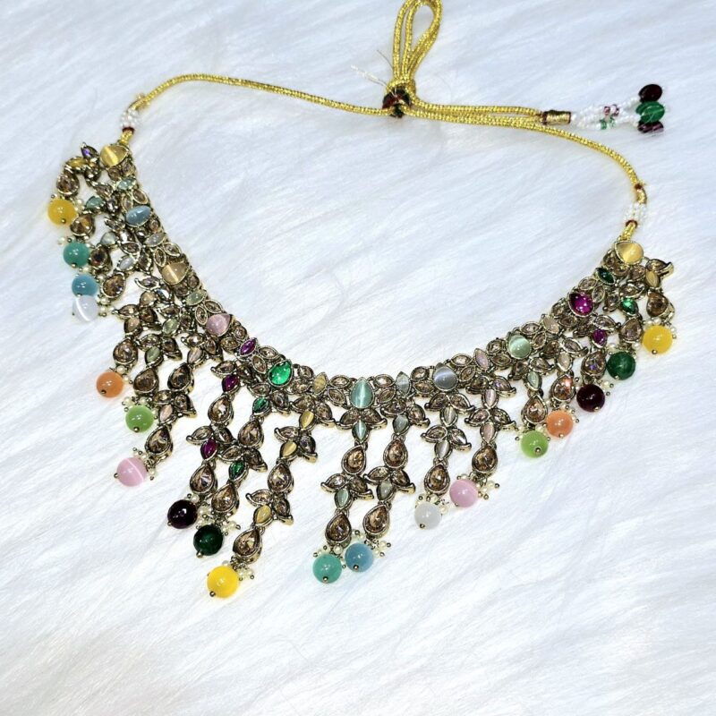 Wedding Collection Reverse AD Necklace| Reverse AD Wedding Jewelry| Traditional Reverse AD Necklace