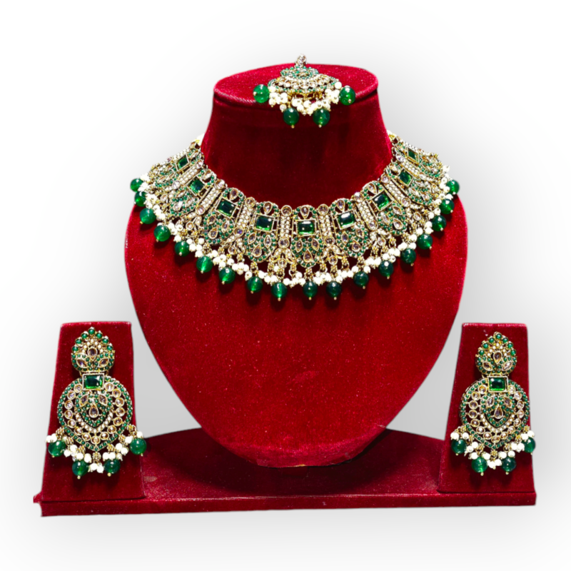 Elegant Antique Pakistani necklace Set/Pakistani bridal set with Jhoomer/ Passa/high quality jewelry - Image 7