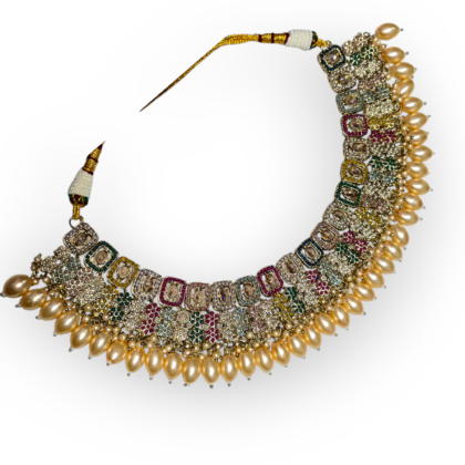 Pakistani jewelry Set Mehndi Polish, Indian jewelry Set , personalized jewelry , Necklace, Earrings
