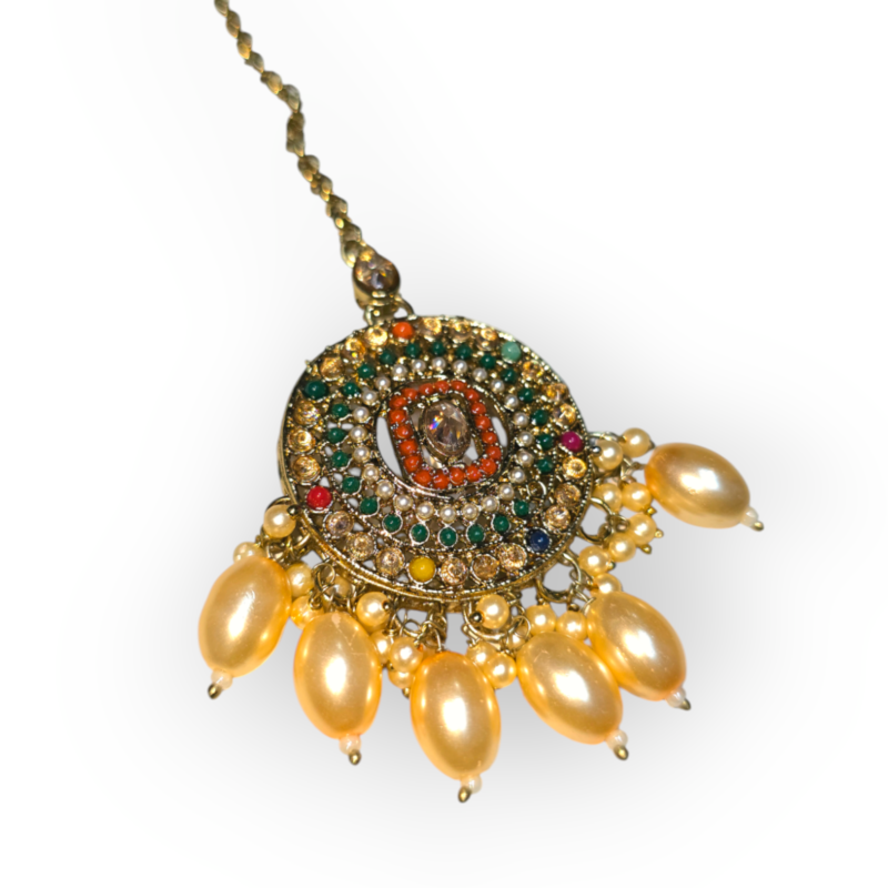 Pakistani jewelry Set Mehndi Polish, Indian jewelry Set , personalized jewelry , Necklace, Earrings - Image 2