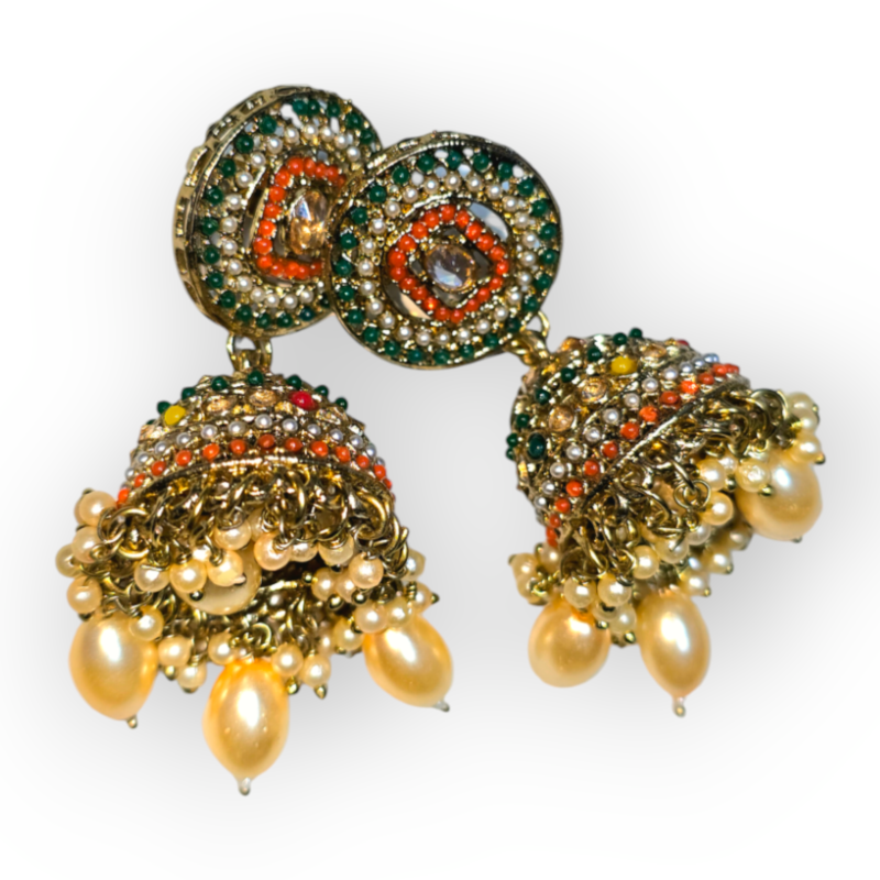 Pakistani jewelry Set Mehndi Polish, Indian jewelry Set , personalized jewelry , Necklace, Earrings - Image 3
