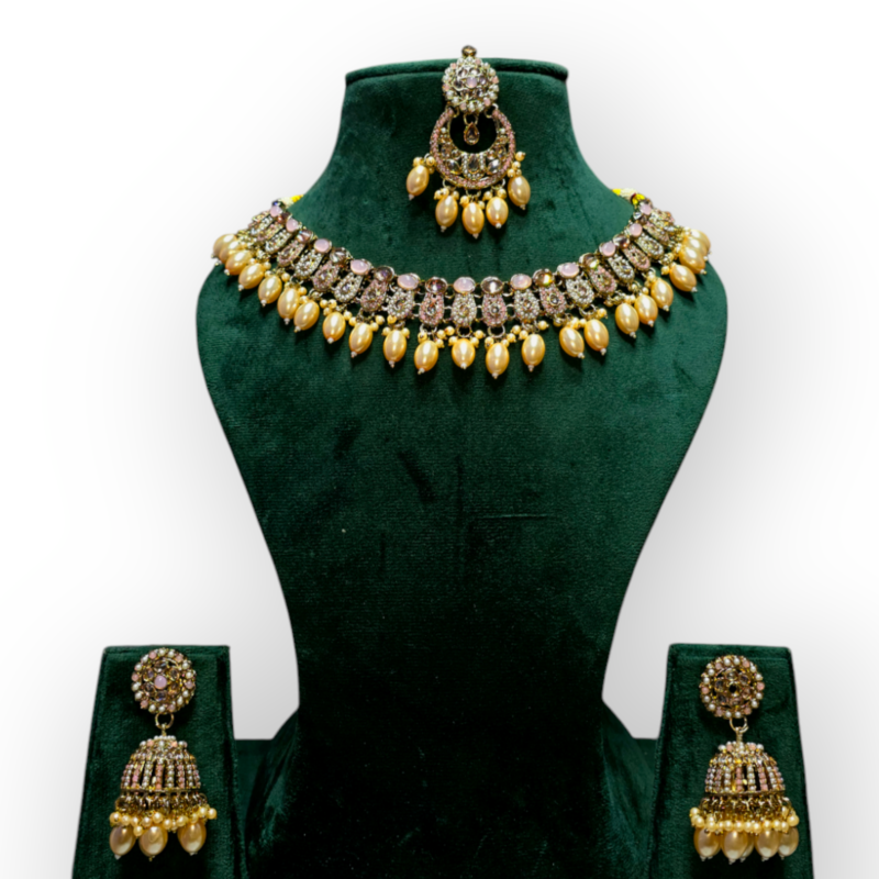 Pakistani jewelry Set Mehndi Polish, Indian jewelry Set , personalized jewelry , Necklace, Earrings - Image 11