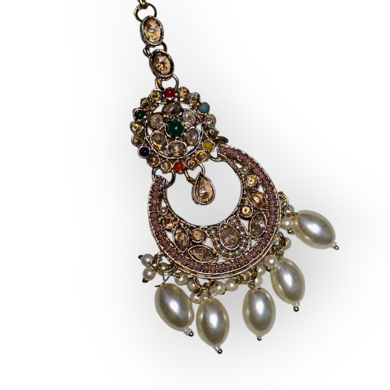 Pakistani jewelry Set Mehndi Polish, Indian jewelry Set , personalized jewelry , Necklace, Earrings - Image 2