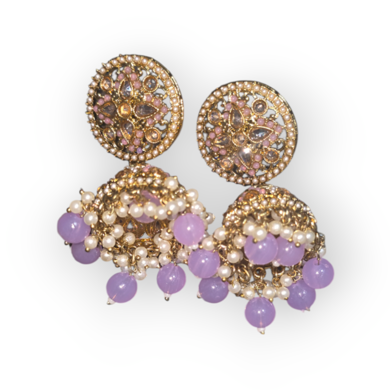 Gold Plated Polki Revers ad Traditional Necklace Set with Earrings & Maang Tikka Jewellery Set - Image 4