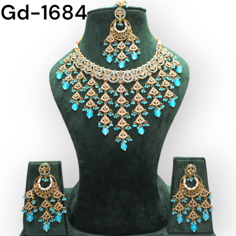 Wedding Collection Reverse AD Necklace| Reverse AD Wedding Jewelry| Traditional Reverse AD Necklace - Image 6
