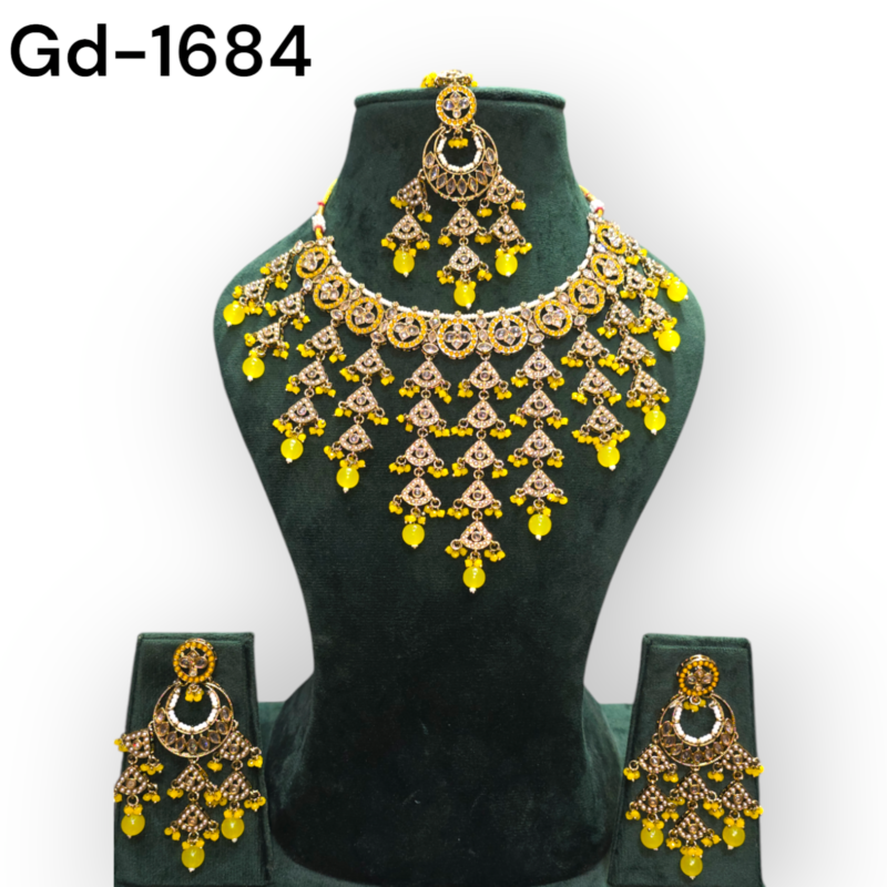 Wedding Collection Reverse AD Necklace| Reverse AD Wedding Jewelry| Traditional Reverse AD Necklace - Image 7