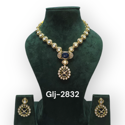Moissanite Polki Long Necklace
