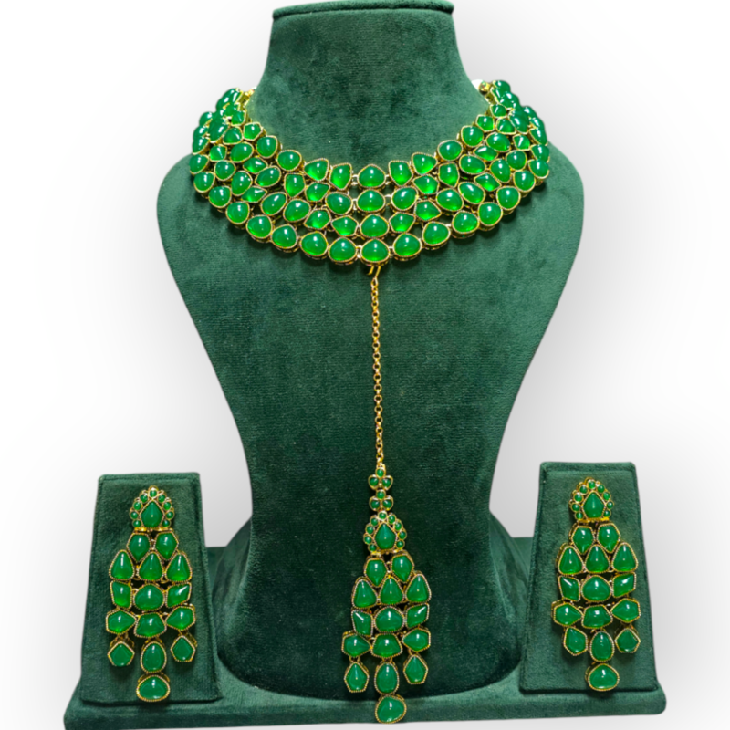 Polki Necklace set with Maangtikka
