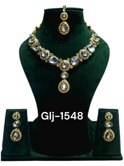 Polki Necklace set with Maangtikka