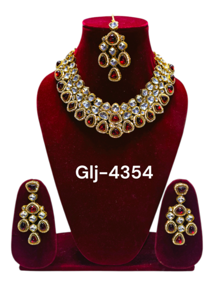 Polki Necklace set with Maangtikka