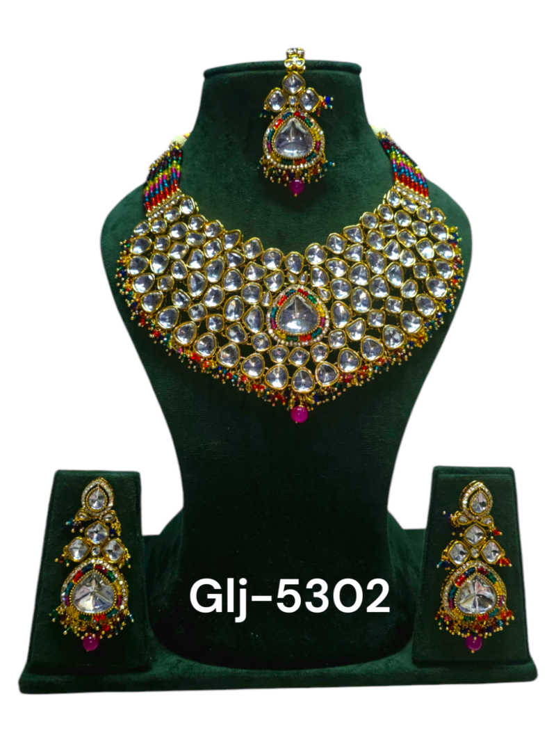Polki Necklace set with Maangtikka