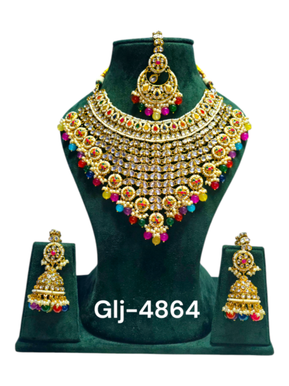 Polki Necklace set with Maangtikka